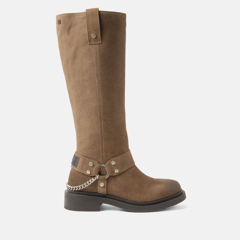 Leslie Women's Suede Boots Taupe