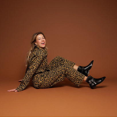 Zora Women's Leather Ankle Boots Black