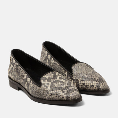 Flora Women's Leather Ballerina Flats Offwhite