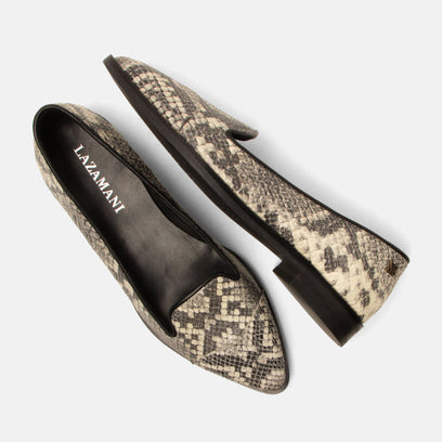 Flora Women's Leather Ballerina Flats Offwhite