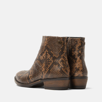 Beverly Women's Leather Ankle Boots Biscuit