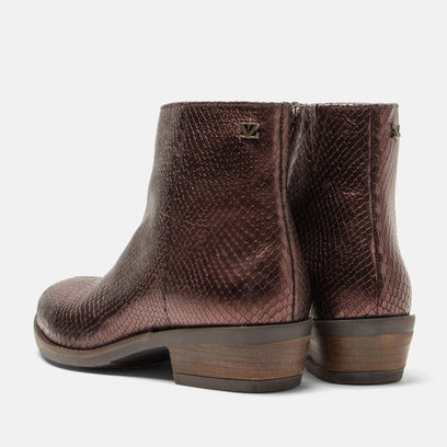 Beverly Women's Leather Ankle Boots Merlot