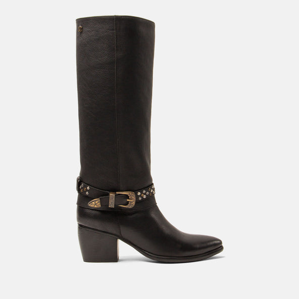 Jet Women's Leather Boots Black