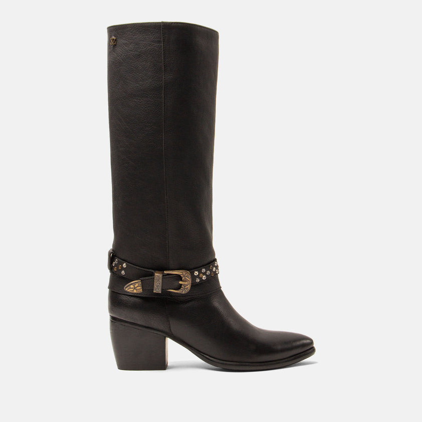 Jet Women's Leather Boots Black