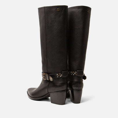 Jet Women's Leather Boots Black