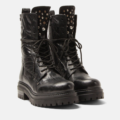 Lex Women's Leather Lace-up Boots Black