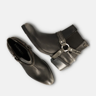 Emmi Women's Leather Ankle Boots Pewter