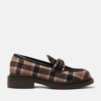Oxford Women's Loafers Tartan Black