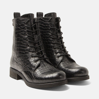 Nella Women's Lace-up Boots Black