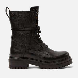 Jessie Women's Leather Lace-up Boots Black