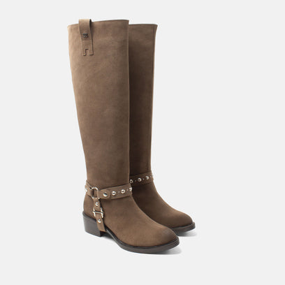 Fay Women's Suede Boots Taupe
