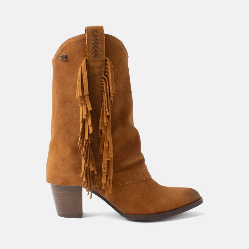 Emi Women's Suede Boots Cognac