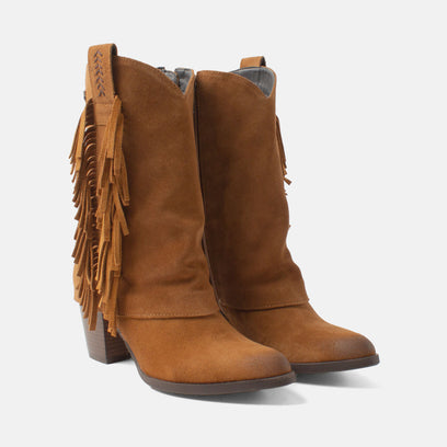 Emi Women's Suede Boots Cognac
