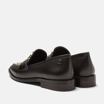 Benthe Women's Leather Loafers Black