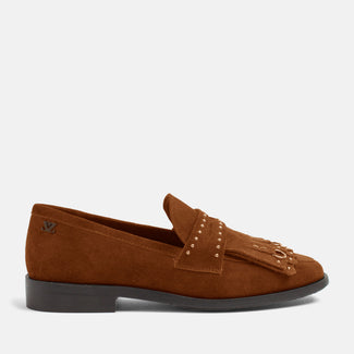 Suus Women's Suede Loafers Cognac