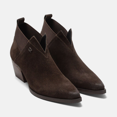 Britt Women's Suede Ankle Boots Brown
