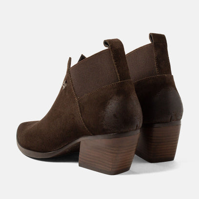 Britt Women's Suede Ankle Boots Brown