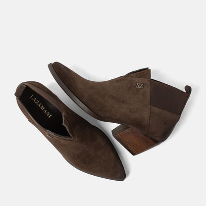 Britt Women's Suede Ankle Boots Brown