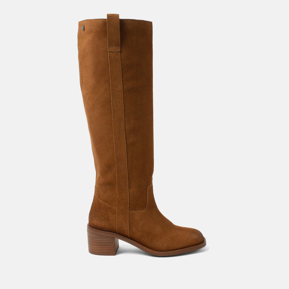 Elin Women's Suede Boots Cognac