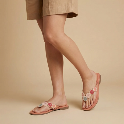 Pantofole in camoscio da donna Loua rosa